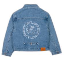 Up In Flames Riot Logo Denim Jacket Medium Wash (3)