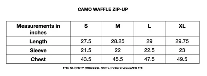 Up In Flames Camo Waffle Zip up 2