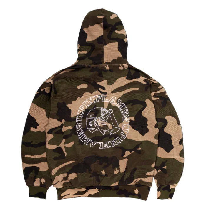 Up In Flames Camo Waffle Zip up 3