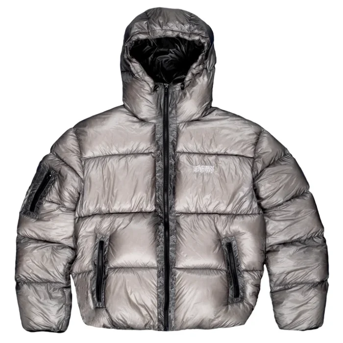 Up In Flames Grey Puffer Jacket 5